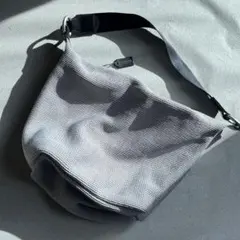 【バッグンナウン】ショルダーメッシュ ショルダーバッグ 大きめ グレー 日本製