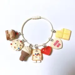 じゃらじゃらキーホルダー クリーム