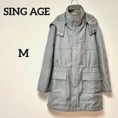 SING AGE 裏ボア中綿モッズコート フード付き 防寒アウターのサムネイル