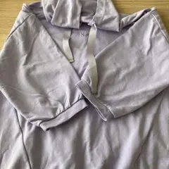 ピンクラテ　フードパーカー　半袖M