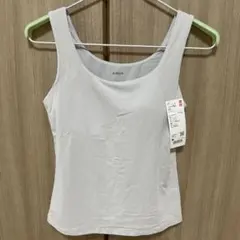 新品　￼ユニクロ　エアリズムブラタンクトップ Mサイズ　ライトグレー