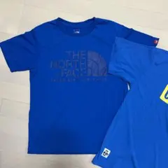 美品 the north face ノースフェイス Tシャツ ブルー