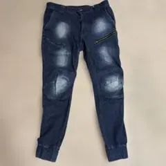 デニム ワークパンツ ジョガーパンツ インディゴのサムネイル