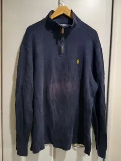 POLO RALPH LAUREN ハーフジップ スウェット ネイビー