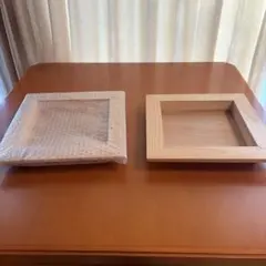 木製　立体フレーム　フラワーベースボックスタイプ２個セット