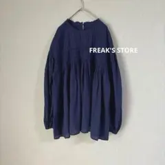 FREAK'S STORE インド綿 ピンタック ギャザー ブラウス シャツ
