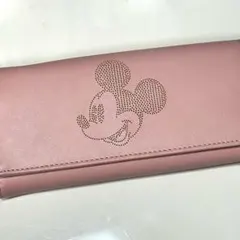 【84様専用】ミッキーマウス型押しピンク長財布