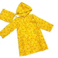 新品同様★ホットビスケッツ★レインコート★収納袋付き★黄色のサムネイル