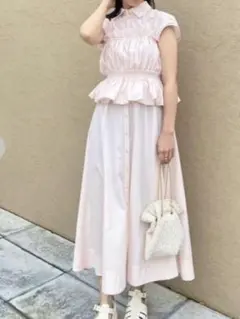 snidel Sustainableビスチェコンビシャツワンピース