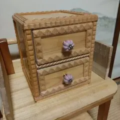 会津　蒔絵小箪笥(三ツ引)　桐工芸　やまごの桐　ミニタンス　3段　和雑貨 会津やまごの桐 桐工芸 蒔絵 小箪笥 ミニチェスト 2段 - メルカリ