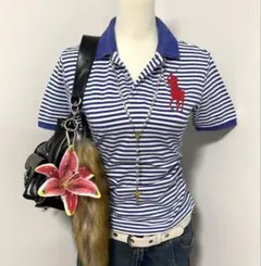 希少　polo ラルフローレン ポロシャツ ビックポニー　 y2k グランジ