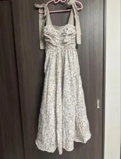 ショルダーリボンフラワーワンピース スナイデル系