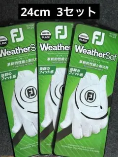 フットジョイ FJ ウェザーソフ FGWF23 WH/BK 24cm 3セットのサムネイル