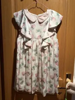 Rose Marie ピンクのいちご柄ノースリーブワンピース