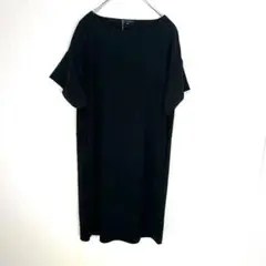 7-IDconcept.　半袖ワンピース 40 ゆったり 上品 美品　日本製　黒のサムネイル
