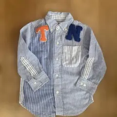 デニムダンガリー　シャツ　100