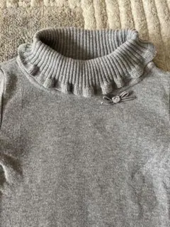 familiar 80サイズ　グレー タートルネック 長袖カットソー