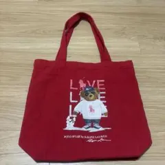 POLO BEAR ポロベア　トートバッグ　レッド