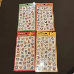韓国限定 ポケモン モンスター 3D 立体シール 4枚セット