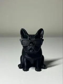 サングラスをかけたフレンチブルドッグ 置物 ブラック