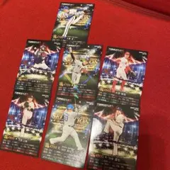 カルビー　プロ野球チップス　プロスピコラボ プロ野球カード 7枚