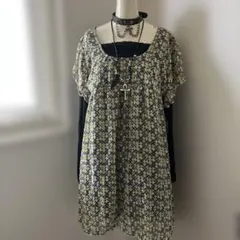 サークル柄シフォンチュニックレイヤードY2kグランジウィッシュコア森ガール00sのサムネイル