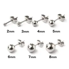 ノーマル商品！医学用ステンレス1ポイントピアス両耳