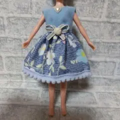 22センチドール服 ハンドメイド 22センチドールワンピース5