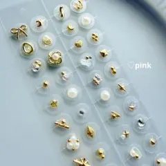 【sale】シンプル耳つぼジュエリー 40粒セット　ゴールド　パール