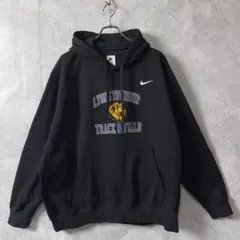 ナイキ NIKE カレッジロゴ スウェットパーカー 黒 XXL ゆるだぼ