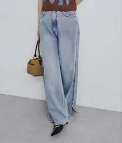 kastane デニムスリットワイドパンツ　サイズ0