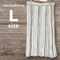 海外古着✨【Liz Claiborne 】マルチストライプ ニットスカート Ｌ