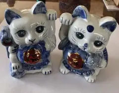 九谷焼 虚空蔵窯 招き猫 重ね桜 2体セット - メルカリ