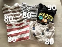 Tシャツまとめ売り　80〜90 女の子　男の子　ベビーTシャツ　保育園着