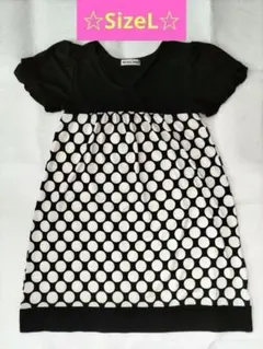 【✨夏セール✨1点限り】レディス チュニック ドット 水玉 サイズL
