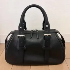 【極美品】Burberry レザー 本革 ハンドバッグ ブラック ミニボストンのサムネイル
