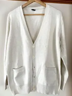 ニットカーディガン　白　Lサイズ