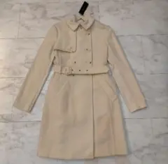 【新品】BCBG MAXAZRIA ロングコート ウール ホワイト　海外ブランドのサムネイル