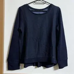 プリーツトップス 後ろプリーツ 長袖 古着