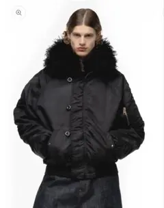 no faith studios astro fur bomber jacket