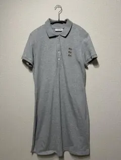 【美品】LACOSTE スリムフィット ロゴ ポロシャツ ワンピース