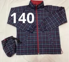 【特価】UNIQLO ナイロンパーカーポータブル　チェック柄 140 男女共用