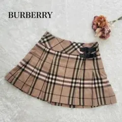 バーバリーブルーレーベル♡ノバチェック ピンク プリーツ　ミニスカート♡