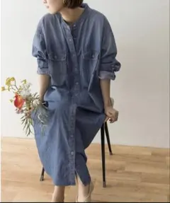 アーバンリサーチ　デニム　シャツ　ロングワンピース