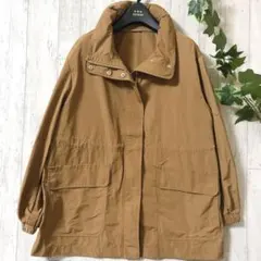美品✨ドゥクラッセ アウター L キャメル 上品 光沢感 大人カジュアル 綺麗め