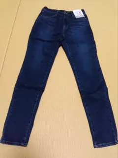 未使用 オカヤマデニム Mサイズ スキニー 紺 ネイビー レディース