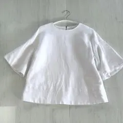 ADORE アドーア フリルリネンブラウス ホワイト 38 麻のサムネイル