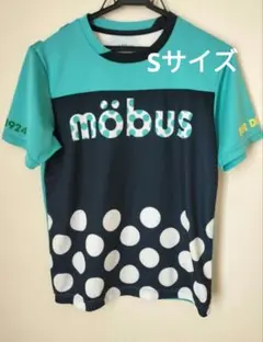 最終値下げ☆美品☆möbus　Sサイズ　半袖シャツ　ドット柄　水色のサムネイル