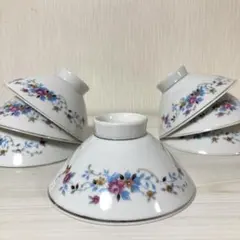 昭和レトロ　茶碗　花柄