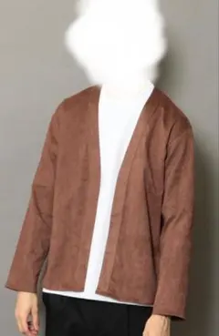 【未使用】BEAUTY&YOUTH　スエードタッチ サムエ シャツ　L　ブラウン